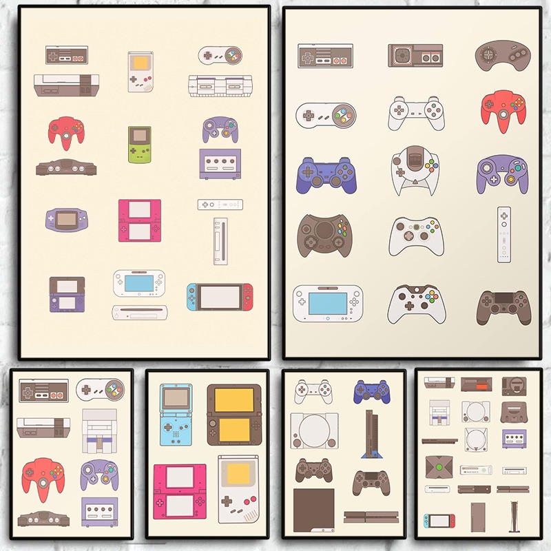 Handheld Gaming Console - Affiche murale sur toile « Evolution