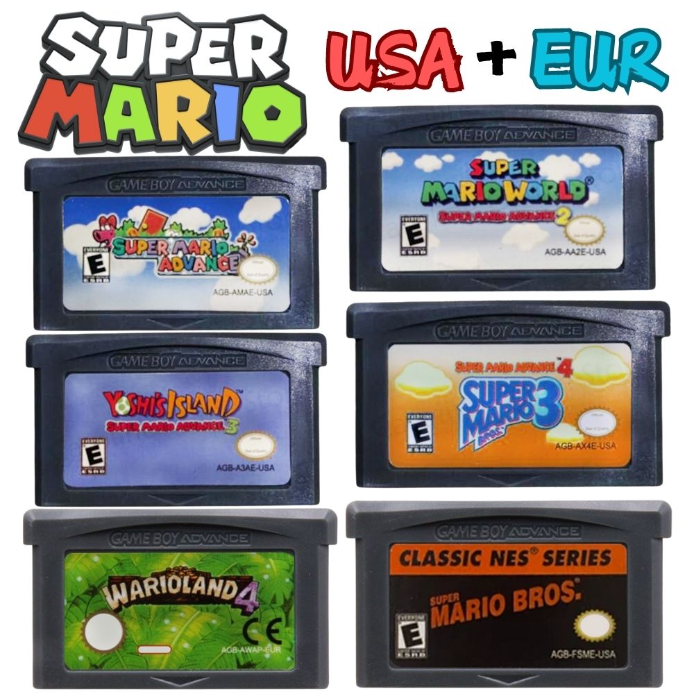 Gaming Console Mario - Cartouche de jeu GBA 32 bits