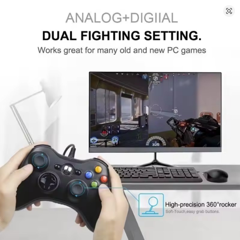 Manette de jeu filaire USB pou - Gaming Console Xbox 360 avis et prix